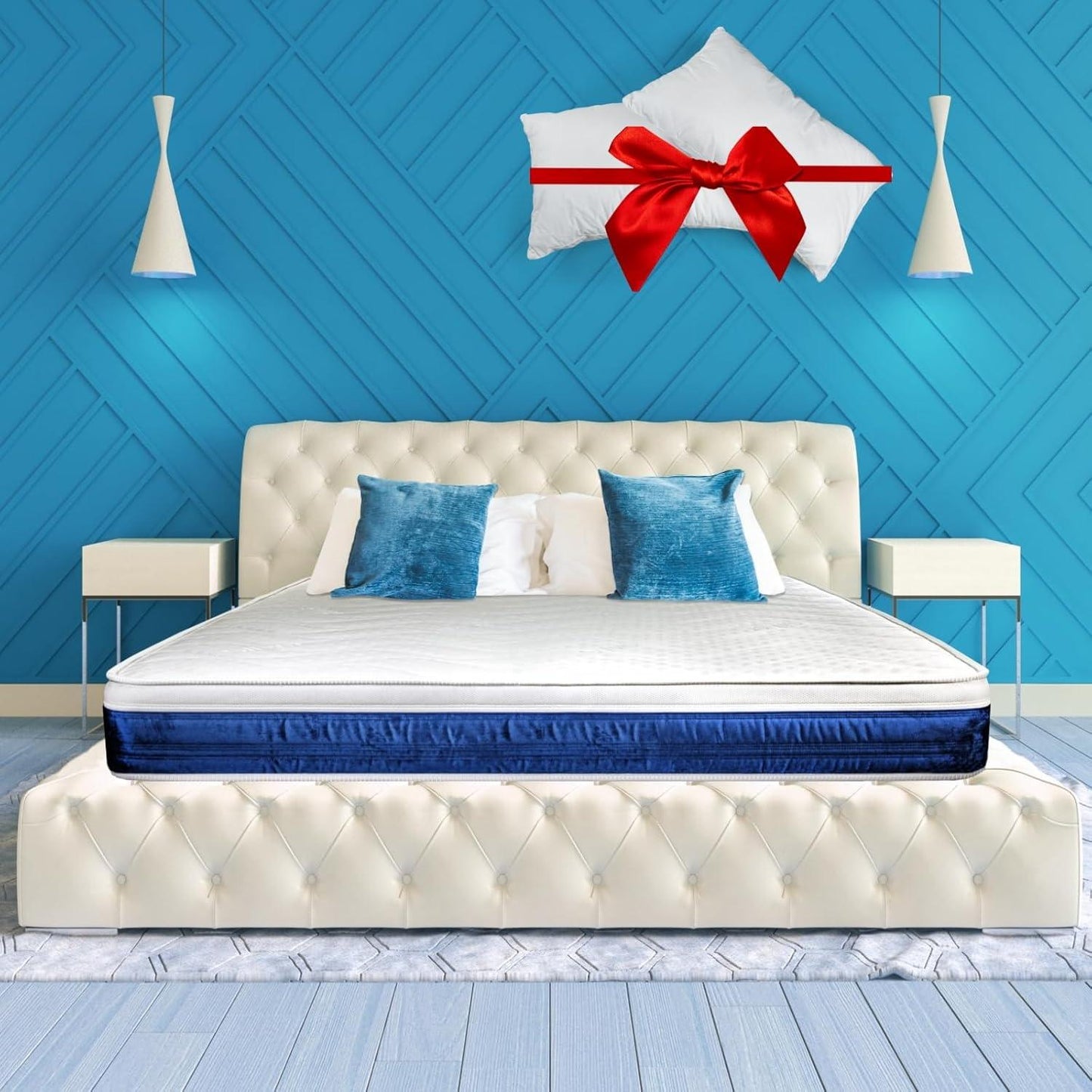 Materasso MIRAM Memory BluGel e Waterfoam - Sfoderabile - 11 Zone Differenziate - Disp. Medico - H25/26 cm - Anallergico - Made in Italy - Vimavìmaterassi