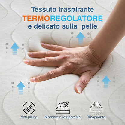 Tessuto traspirante termoregolatore delicato sulla pelle.